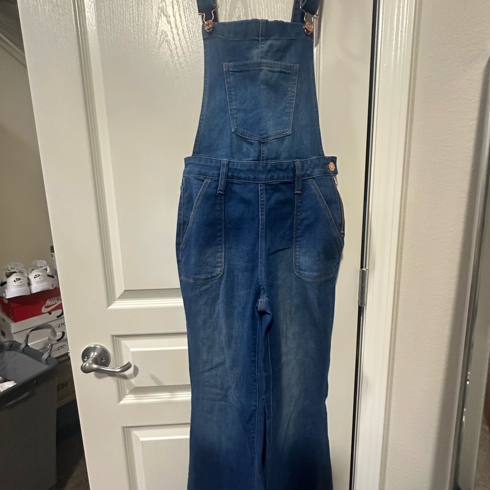 LC Lauren Conrad Light Blue Denim Overalls